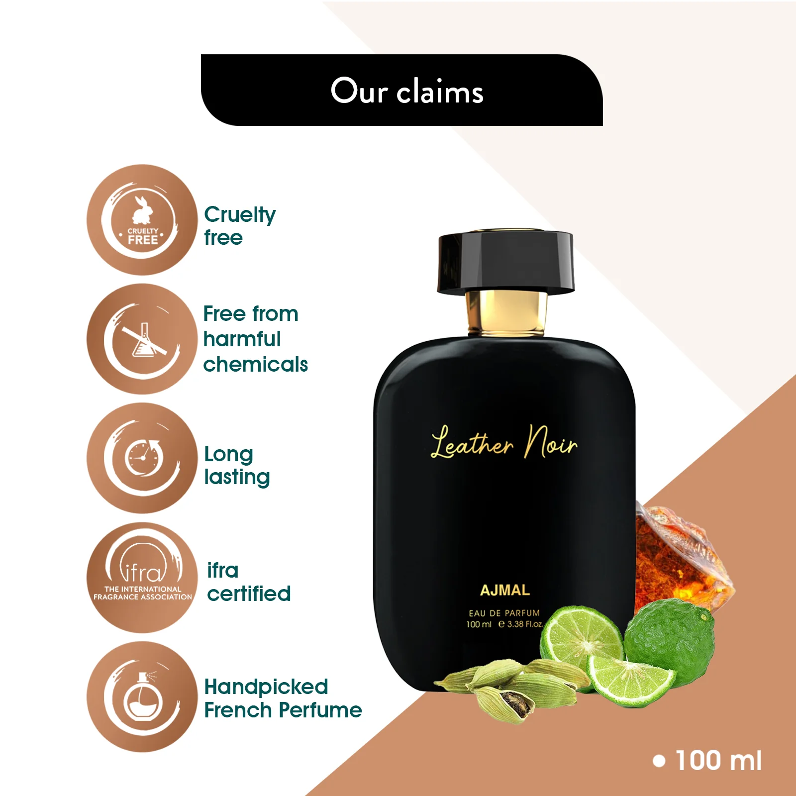 LEATHER-NOIR Perfume 100ML for Men - Image 4