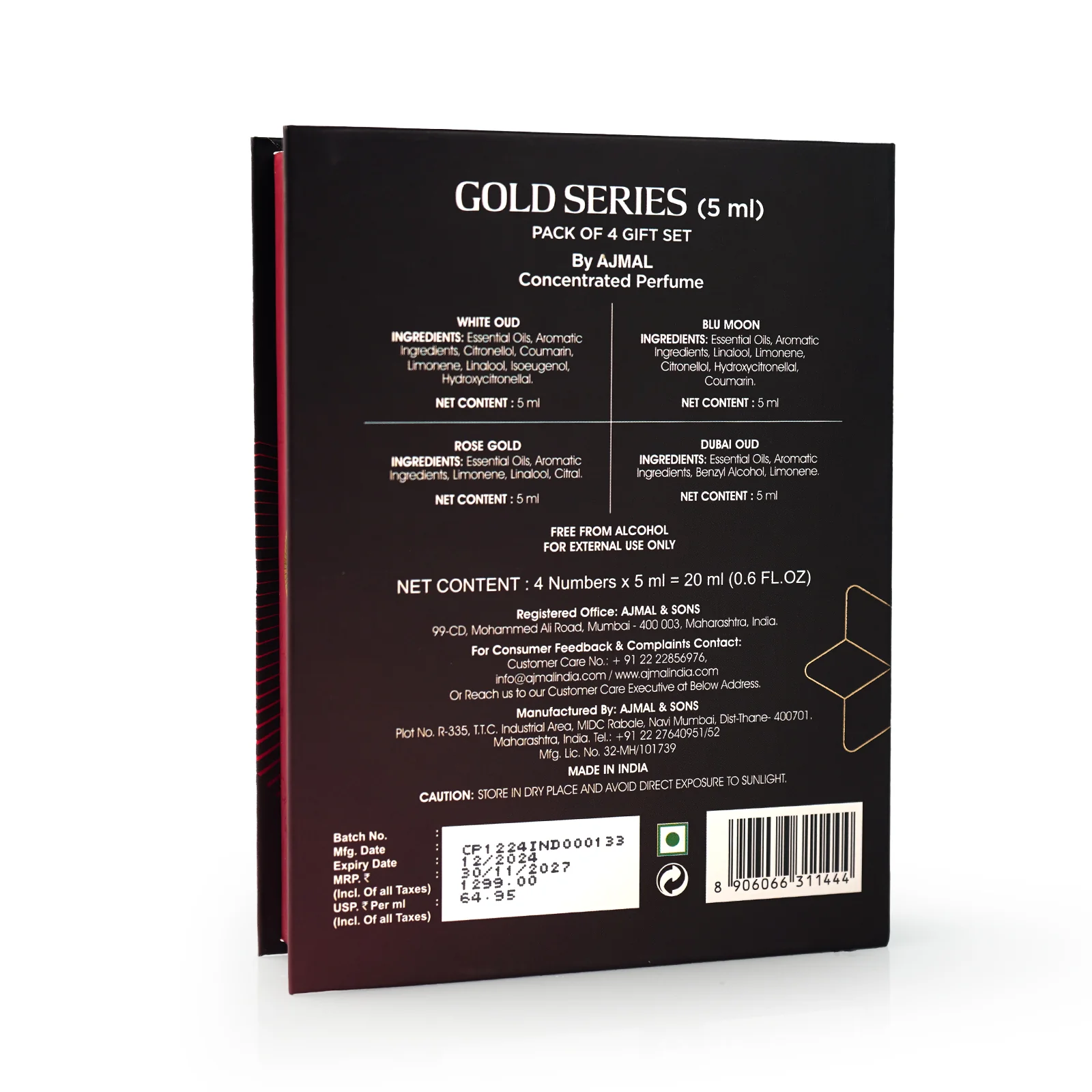 GOLD Non-Alcoholic Attar Giftpack 20ML for Unisex - Image 5
