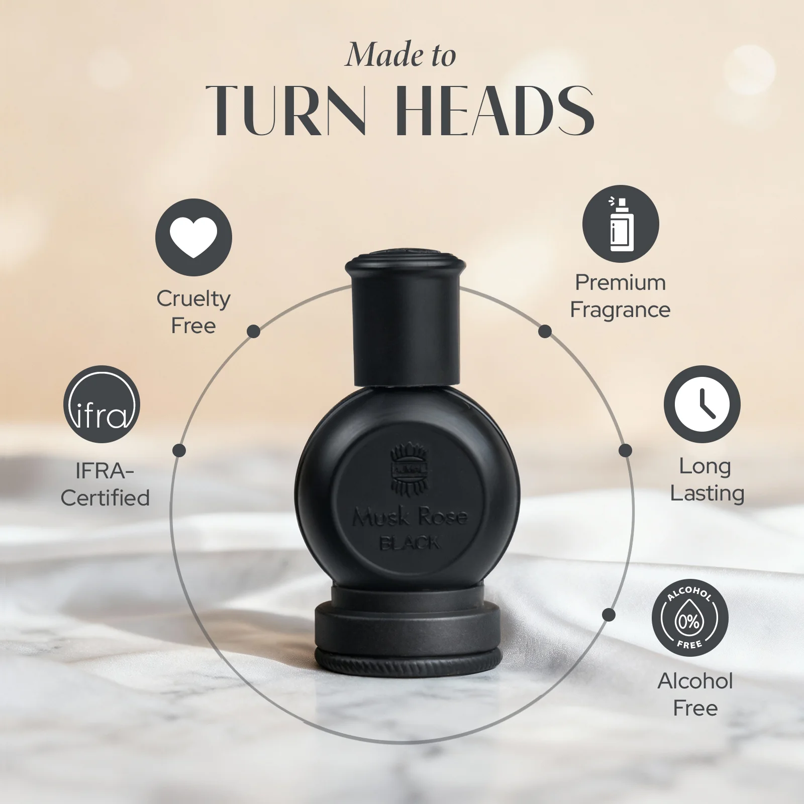 Musk Rose Black Concentrated Perfume 12 ML for Unisex - Image 3